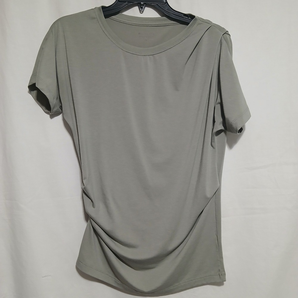 Athleta Ruched Tunic Top Casual‎ Everyday Tee Olive Green XS